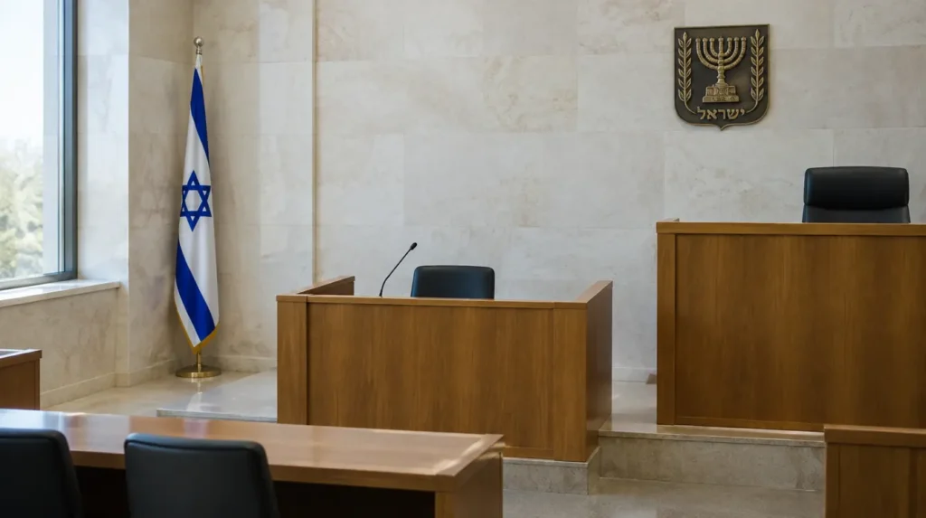 דוכן העדים באולם בית משפט בישראל